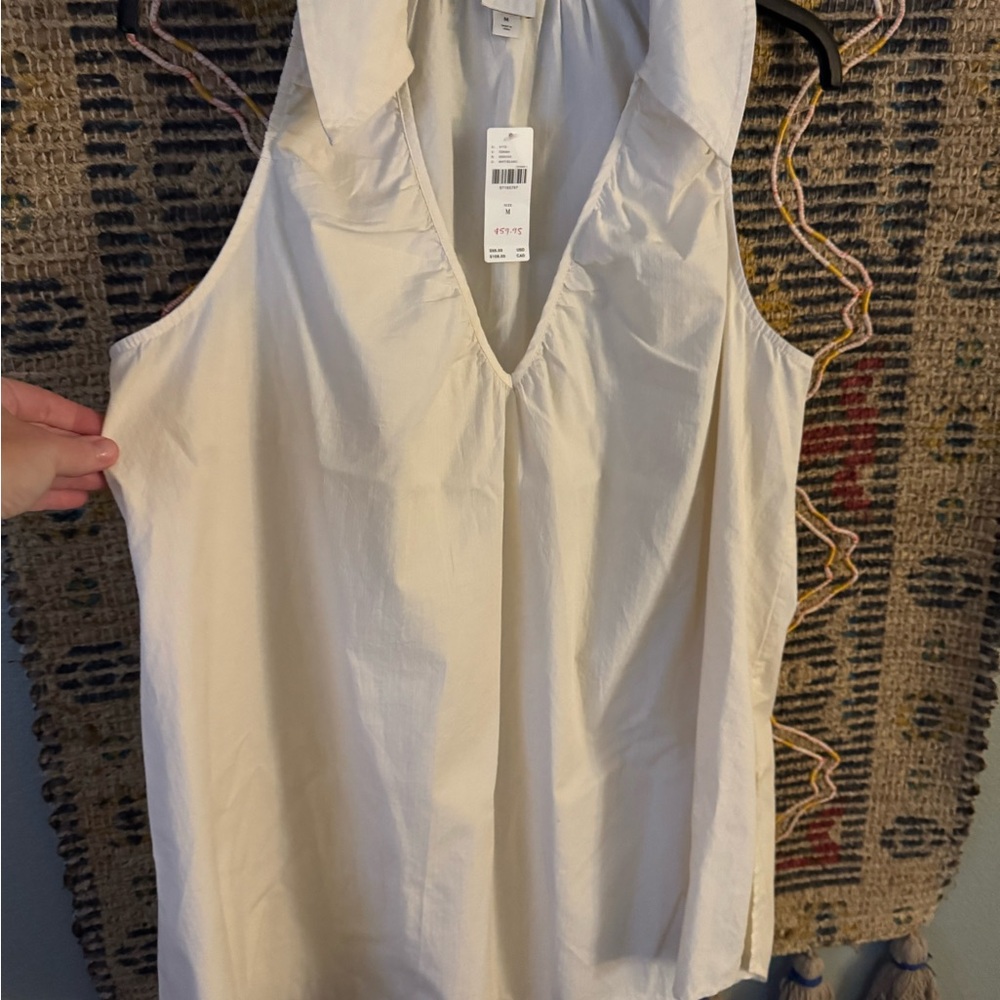 Maeve Cream Sleeveless Tunic Top